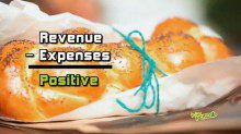 Revenue, Expenses positively tied with a thread