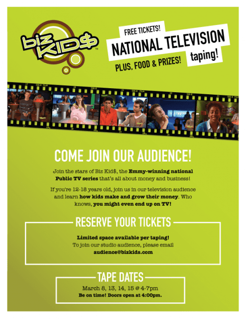 A flyer for big kids national television.
