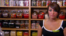 Woman at the candy shop