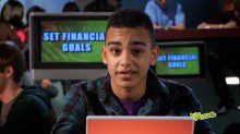 A boy talking about setting financial goals