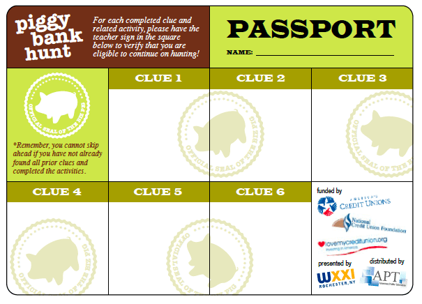 A passport for the piggy club.