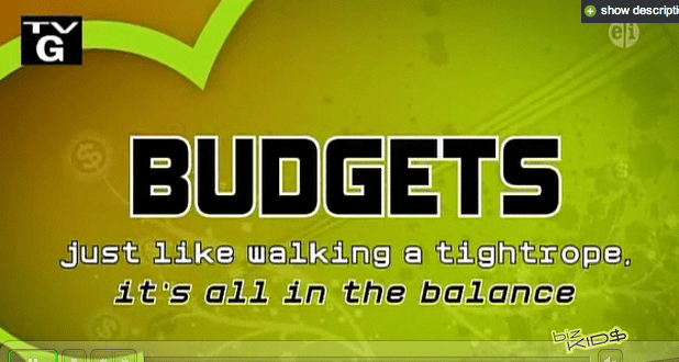 Budgets just like walking a tightrope it's all in the balance.