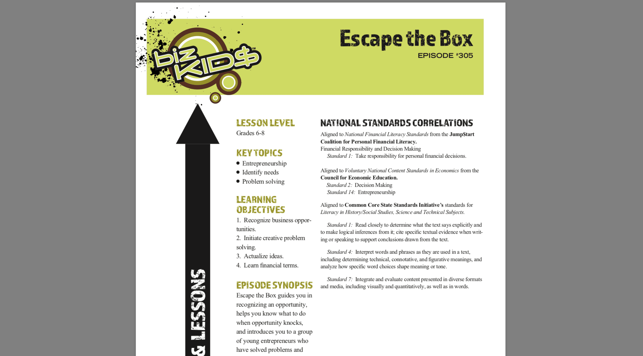 Escape the box flyer.