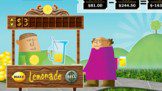 A screenshot of a game with a lemonade stand.