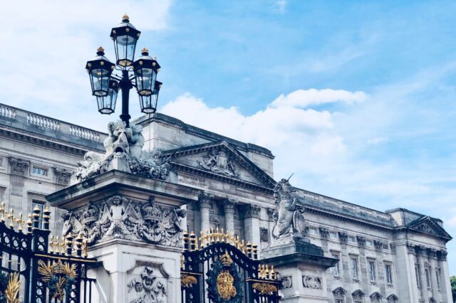 Buckingham palace in london, england.